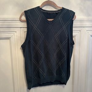Vintage argyle sweater vest green